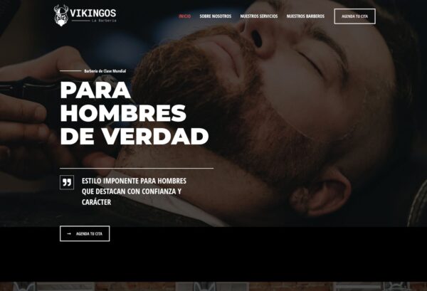 Pagina web prediseñada para barberia