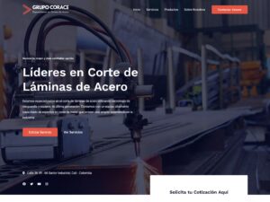 Pagina web prediseñada para empresa de servicios