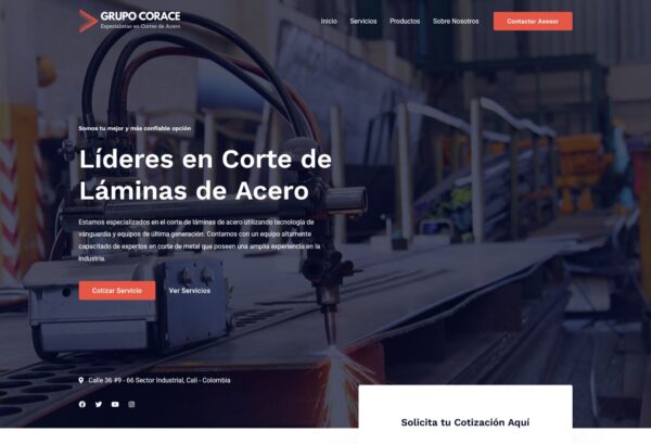 Pagina web prediseñada para empresa de servicios